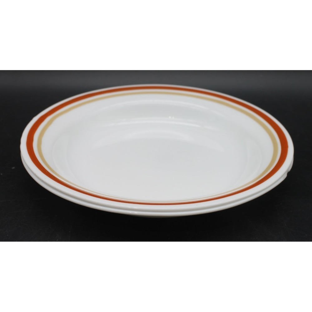 Corelle Cinnamon Chestnut Soup Pasta Bowls Set of 2 Stripe Vintage One Chip